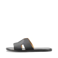 【美品】HERMES エルメス　イズミール　サンダル　ネイビー　紺　レザー　42 エルメス イズミール サンダル レザー ネイビー #42.5 HERMES