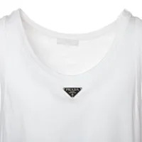 PRADA ホワイト タンクトップ Prada ロゴ タンクトップ | ホワイト | FARFETCH JP
