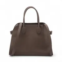 （セレブ御用達）The Row ソフトマルゴー12レザーバッグ Soft Margaux 12 Bag Black in Leather – The Row