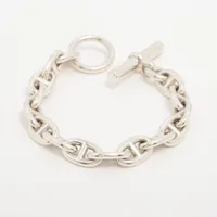エルメス シェーヌダンクルMM ブレスレット 15コマ 925 55.4g シルバー