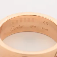 最終お値下げ　レアサイズ❣️ カルティエ❣️ ラブリング　YG750 61 カルティエ Cartier ラブ #49 リング ハーフ ダイヤ 3P K18 WG