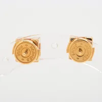 【訳あり品】HERMES  カージュドアッシュ  ピアス ゴールド アイボリー HERMES エルメス カージュ ド アッシュ Hキューブ ピアス