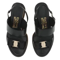 【Ferragamo】フェラガモ ウェッジソール サンダル ほぼ新品 サイズ6 re-abc_sh-0065-r23