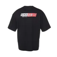 主役級 バレンシアガ Tシャツ コットン HEAVY L ロゴ レッド BALENCIAGA (バレンシアガ) スライムロゴ オーバーサイズ クルー