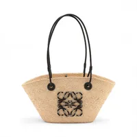 ストロー素材 ベージュ トートバッグ Loewe ストロー素材 ベージュ トートバッグ Loewe
