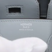 HERMES バーキン25 シルバー金具 エルメス バーキン25 ルトゥルネ トワルアッシュxスイフト ブルー