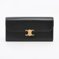 セリーヌ 16 ラージ ウォレット レザー ロング ウォレット 国内発 CELINE セリーヌ ラージウォレット 16（セーズ）長財布