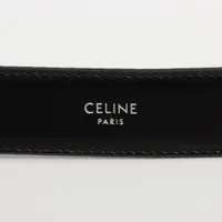 セリーヌ トリオンフ レザー ベルト 刻印あり 90 新品 大人気 CELINE セリーヌ トリオンフ ベルト 90 GP×革 ブラック A2315873｜中古