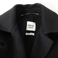 エルメス カシミヤ ジャケット 36 ブラック エルメス 22AW カシミヤ コート 34 レディース ブラック 27-7102