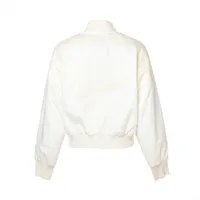 ★潔い白★【HERMES】ダブルコットンストレッチありブルゾン エルメス 22SS コットン ブルゾン 34 レディース アイボリー 26