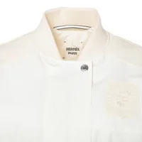 エルメス ラムスキン コットンジャケット 34 エルメス セリエ 24SS コットン デニムジャケット 34 レディース
