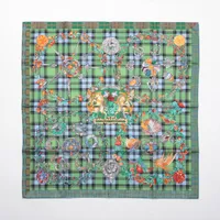 エルメス カレ90 FLEURS D'ECOSSE スコットランドの花 スカーフ シルク