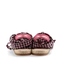 ミュウミュウ サテン エスパドリーユ 37.5 レディース ピンク