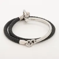 エルメス グレナン Hリンク ブレスレット GP ブラック A3679616