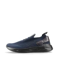 ベルルッティ　シャドウ　ネイビー　スニーカー パティーヌ可【Berluti】シャドウ カシミヤ＆レザースニーカー