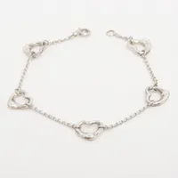 【極美品】ティファニー ダブル オープンハート バングル ブレスレット 925 TIFFANY&Co[ティファニー] ダブル オープン ハート バングル