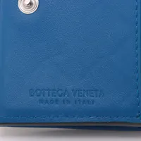 ボッテガヴィエネタ イントレチャートレザー コンパクトウォレット ブルー ボッテガヴェネタ イントレチャート レザー コンパクト