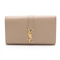 YSL 長財布ベージュ レザー SAINT LAURENT サンローラン 小物 サイフ 長財布 フルジップ