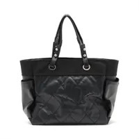 専用 シャネル パリビアリッツGM 肩掛け トート ブラック 大容量 CHANEL シャネル パリビアリッツGM トートバッグ ブラック PVC