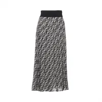 FENDI ⭐︎ズッカ柄 シルクプリーツスカート38 フェンディ ズッカ 18年 シルク スカート 38 レディース