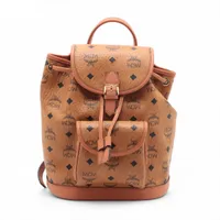 MCM レザー バックパック/リュック ブラウン AP113114｜中古