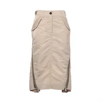 美品　サカイ　Sacai ゴールド　ベージュ　ジッパー　デザイン　膝丈スカート￼ サカイ 22SS ナイロン スカート 1 レディース ベージュ 22-05959