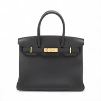 HERMES バーキン40 ブラック シルバー金具 エルメス バーキン40 ルトゥルネ トゴ ブラック シルバー金具 K