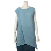 【美品・近年】プリーツプリーズ　チュニック　ブルー系　サイズ3 PLEATS PLEASE ISSEY MIYAKE（ブルー・ネイビー/青色系）の