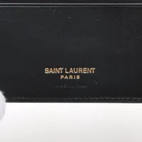 【美品】サンローラン マネークリップ ブラック クロコ YSL レディース 国際ブランド】 美品】サンローラン YSL クロコ ブラック