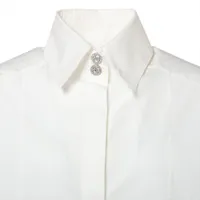 ぬ16美品　シャネル　ブラウス　シャツ　34　09P　ホワイト　ココマークボタン CHANEL - 美品 Vintage シャネル CHANEL シャツ ブラウス ロング