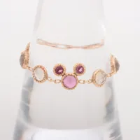 アコヤ真珠♡～22号【コンアフェット】K10 パール チェーンリング☆アガット アガット パール チェーンリング K10(YG) 0.6g A2927089｜中古