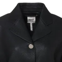 エルメス 現行モデル200万↑ ピークドラペル ディアスキンレザー ジャケット エルメス ディアスキン レザージャケット 44 メンズ グレー