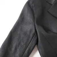 エルメス 現行モデル200万↑ ピークドラペル ディアスキンレザー ジャケット エルメス 現行モデル200万↑ ピークドラペル ディアスキンレザー