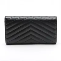 サンローランパリ YSLライン GBL372264 レザー 財布 ブラック