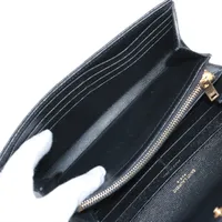 サンローランパリ YSLライン GBL372264 レザー 財布 ブラック A3686652