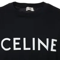【美品◎】CELINE ブラック Tシャツ XS CELINE - CELINE セリーヌ 品番 X008370E ロゴ プリント Tシャツ