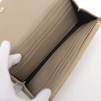 バレンシアガ 390184 レザー 長財布 ベージュ クラシックメタリック