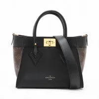 ヴィトン モノグラム オンマイサイドPM M57728 ブラックxブラウン RFID反応あり