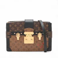 ヴィトン モノグラムリバース トランククラッチ M43596 ブラウン RFID反応あり