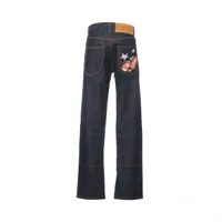 ロエベ アナグラム コットン デニムパンツ 36 レディース ネイビー