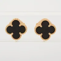 ヴァンクリーフアンドアーペル　アルハンブラ　ピアス　タイガーズアイ ヴァンクリーフ&アーペル スウィートアルハンブラ オニキス