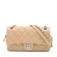 SUN♡  シャネル　マトラッセ　キャビア　30 ベージュ　シルバー金具 シャネル マトラッセ キャビアスキン シングルフラップ ダブルチェーン