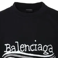 バレンシアガ 23年 コットン Tシャツ S メンズ ブラック 641655 