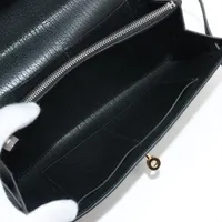 エルメス　ケリーウォレット　シェーブル　ブラック　黒　X刻印 シルバー金具 エルメス ケリーウォレット シェーブル ブラック 黒 X刻印