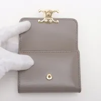 未使用品✨セリーヌ トリオンフ コンパクトウォレット コインケース付 グレージュ 楽天市場】【未使用品】 セリーヌ CELINE コイン入れ付き