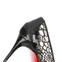 クリスチャンルブタンの黒レースパンプス36.5 CHRISTIAN LOUBOUTIN(クリスチャンルブタン)ブラックレース