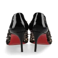 クリスチャンルブタンの黒レースパンプス36.5 CHRISTIAN LOUBOUTIN(クリスチャンルブタン)ブラックレース