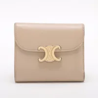 セリーヌ スモール フラップ ウォレット トリオンフ ナチュラル タン 1749 CELINE セリーヌ トリオンフ スモールウォレット ナチュラル 3