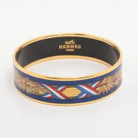 エルメス エマイユGM バングル GP ブルー AP113718｜中古