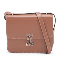 カルティエ ドゥーブルC ドゥ カルティエ レザー ショルダーバッグ